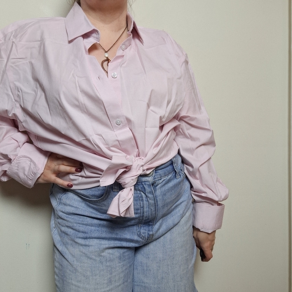 Old Navy Pastel Pink Button Down Slim Fit Signature Shirt Size XXL